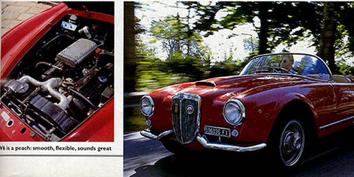 Lancia Aurelia Spider - V6 is a peach: smooth, flexible, sounds great