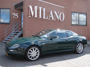 Een prachtige "Prins Bernhard groene" Maserati 3200 GT met groen leder interieur.